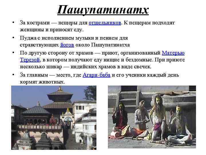 Пашупатинатх • За кострами — пещеры для отшельников. К пещерам подходят женщины и приносят