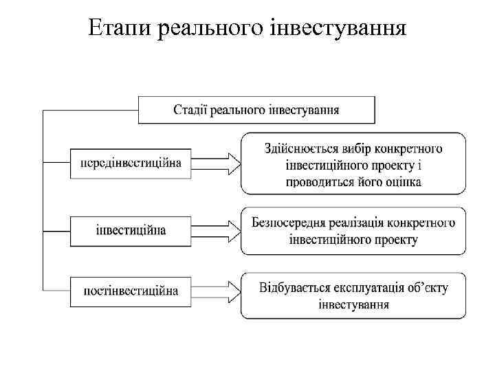 Етапи реального інвестування 