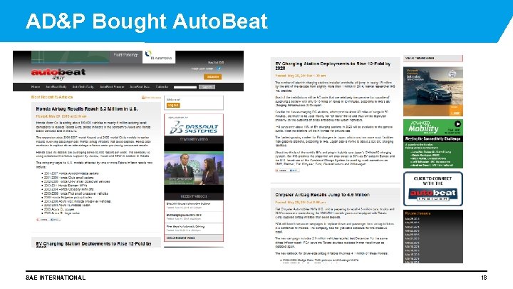 AD&P Bought Auto. Beat SAE INTERNATIONAL 18 