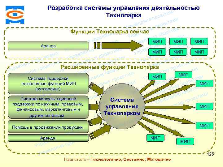 Разработка системы управления деятельностью ми екта Технопарка про Консалтинговая компания ТСМ ми ие лен