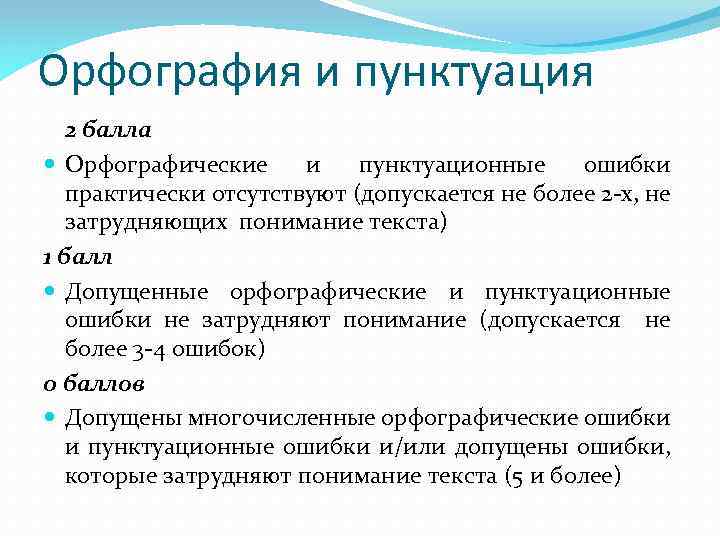 Орфографические и пунктуационные ошибки