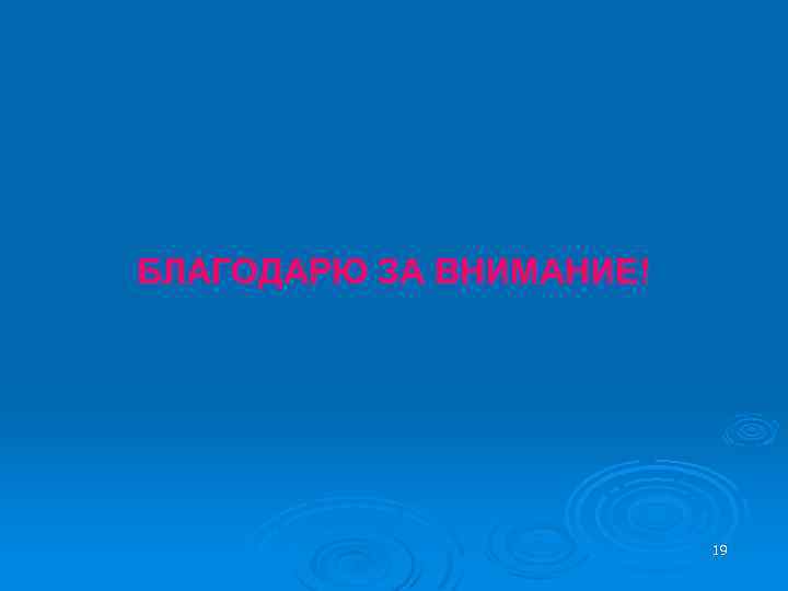 БЛАГОДАРЮ ЗА ВНИМАНИЕ! 19 