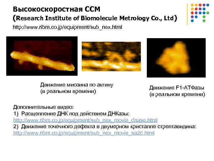 Высокоскоростная ССМ (Research Institute of Biomolecule Metrology Co. , Ltd) http: //www. ribm. co.