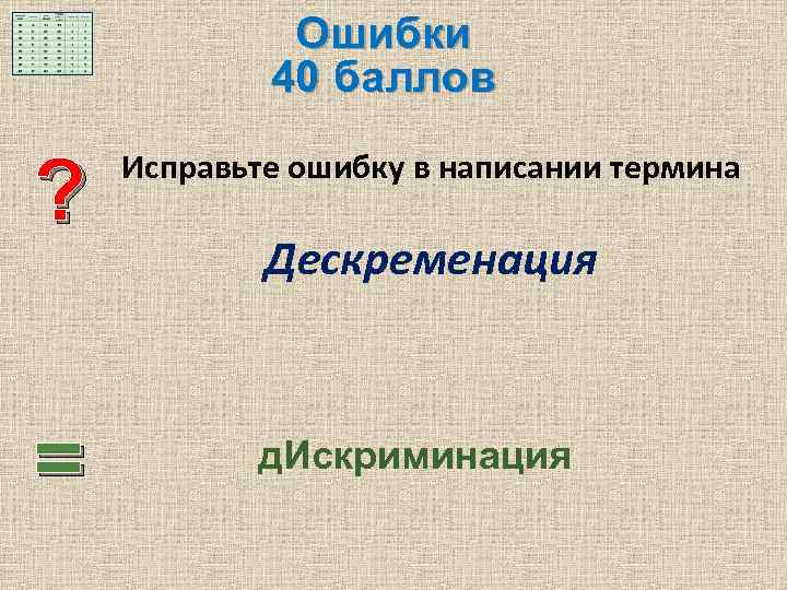 Орфографические термины. Ошибки в составлении презентации.