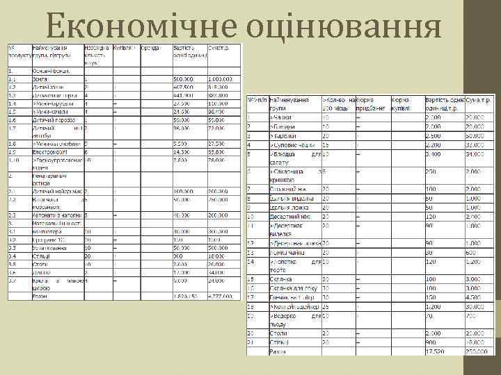 Економічне оцінювання 