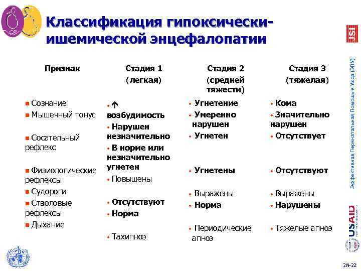 Признак n n Сознание Мышечный тонус Сосательный рефлекс n Физиологические рефлексы n Судороги n
