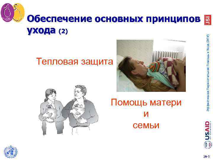Тепловая защита Помощь матери и семьи Эффективная Перинатальная Помощь и Уход (ЭПУ) Обеспечение основных