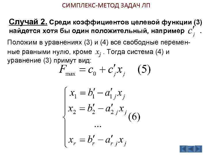 Схема симплекс метода