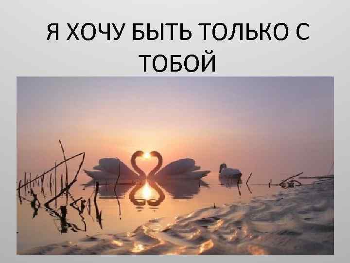 Я ХОЧУ БЫТЬ ТОЛЬКО С ТОБОЙ 