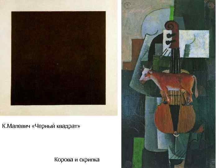 К. Малевич «Черный квадрат» Корова и скрипка 