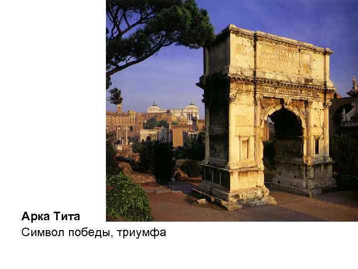 Арка Тита Символ победы, триумфа 