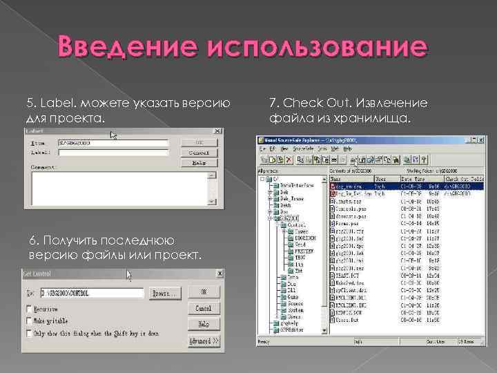 Введение использование 5. Label. можете указать версию для проекта. 6. Получить последнюю версию файлы