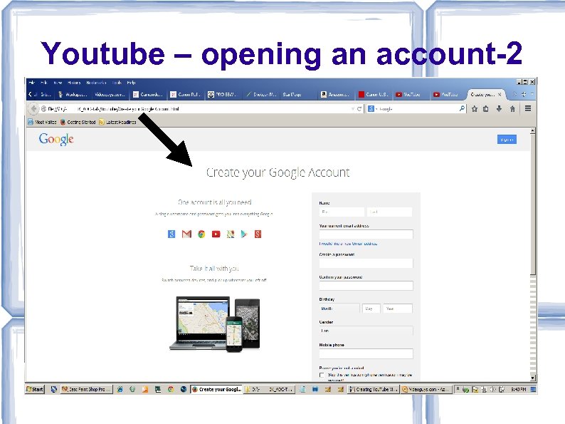 Youtube – opening an account-2 