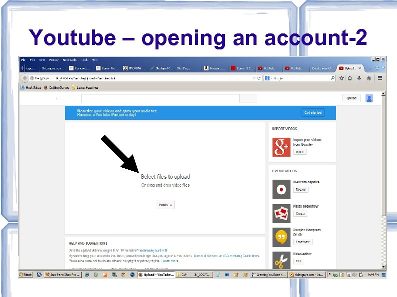 Youtube – opening an account-2 