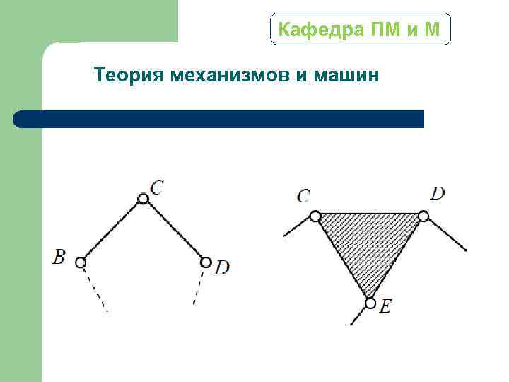 Кафедра ПМ и М Теория механизмов и машин 