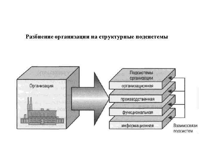 Разбиение организации на структурные подсистемы 