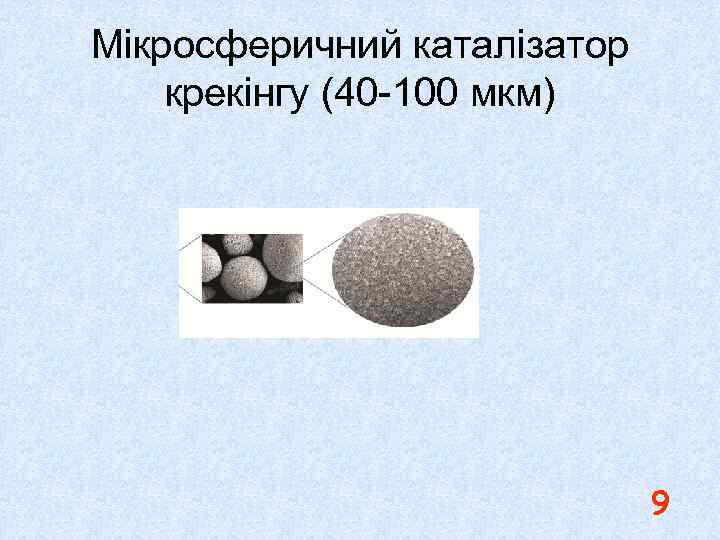 Мікросферичний каталізатор крекінгу (40 -100 мкм) 9 