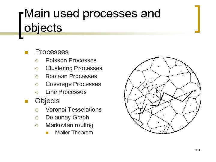 Main used processes and objects n Processes ¡ ¡ ¡ n Poisson Processes Clustering
