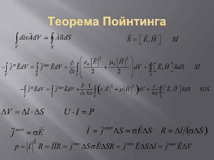 Теорема Пойнтинга 