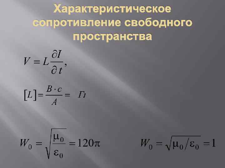 Характеристическое сопротивление свободного пространства 