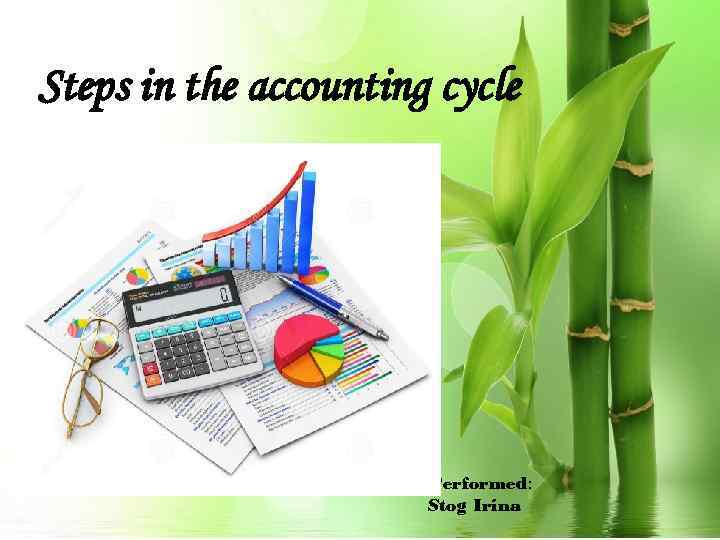 Steps in the accounting cycle Performed: Stog Irina 
