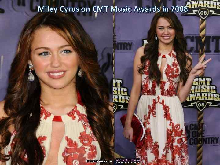 Miley Cyrus on CMT Music Awards in 2008 