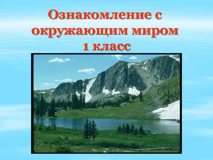 Ознакомление с окружающим миром 1 класс 