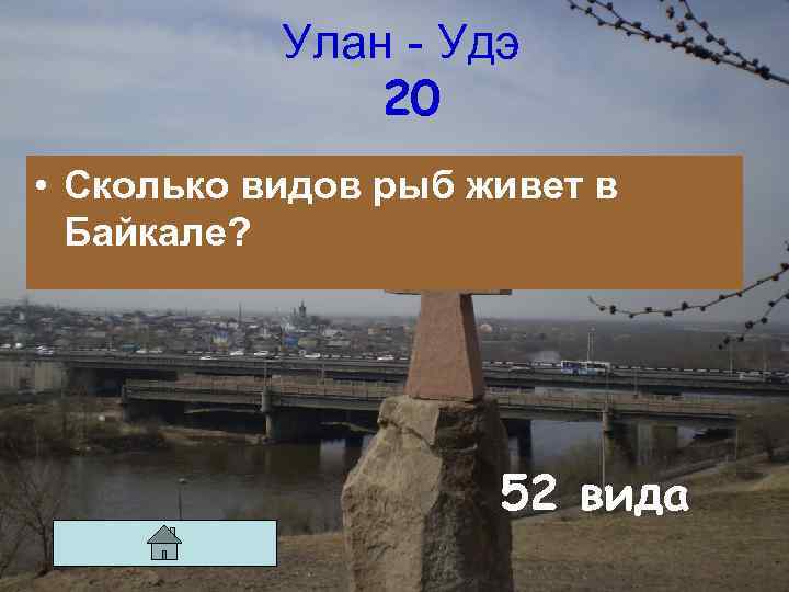 Улан - Удэ 20 • Сколько видов рыб живет в Байкале? 52 вида 