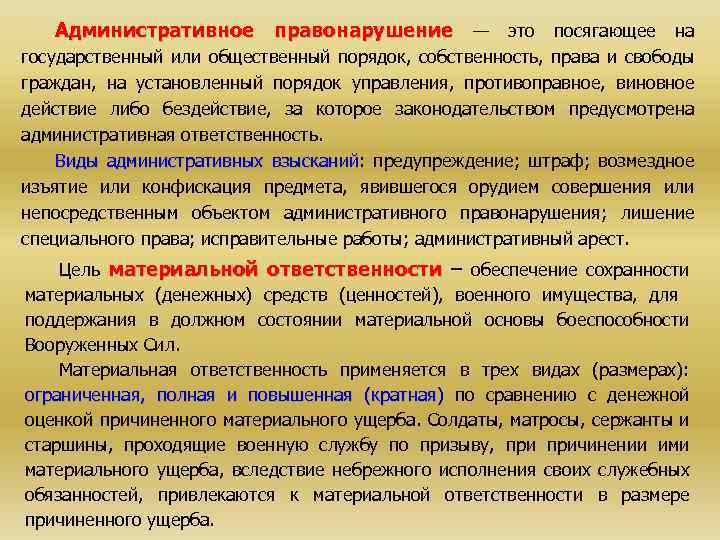 Характеристика правонарушений посягающих на общественный порядок