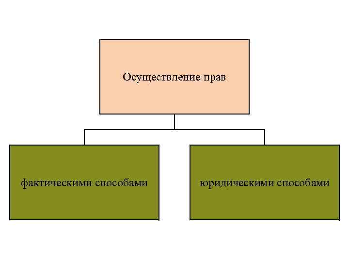 Осуществление прав фактическими способами юридическими способами 