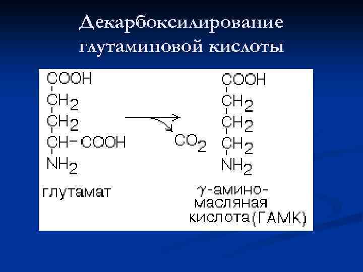 Декарбоксилирование глутаминовой кислоты 