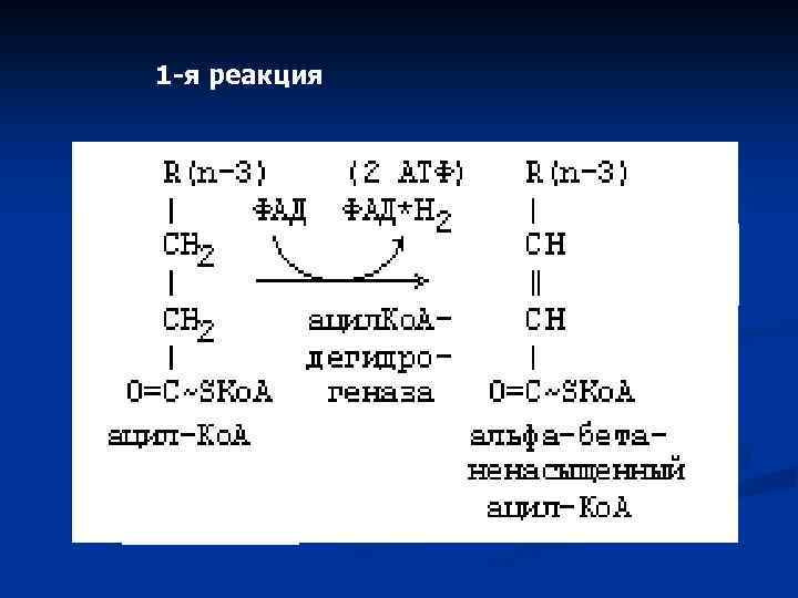 1 -я реакция 