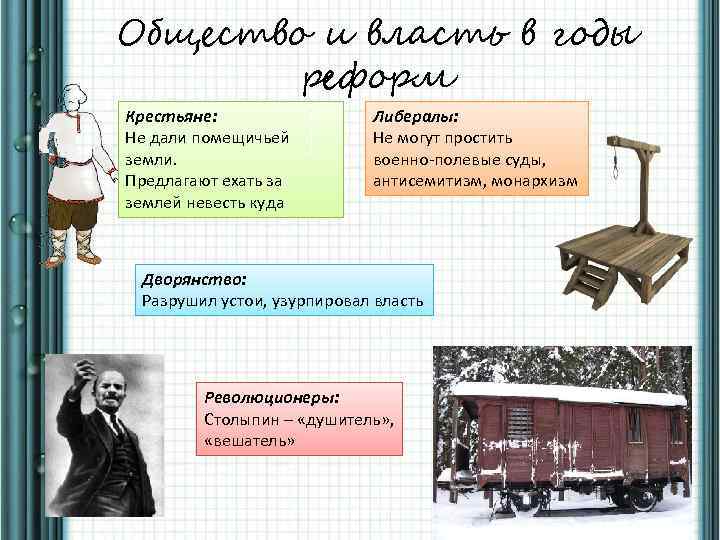 Общество и власть в годы реформ Крестьяне: Не дали помещичьей земли. Предлагают ехать за