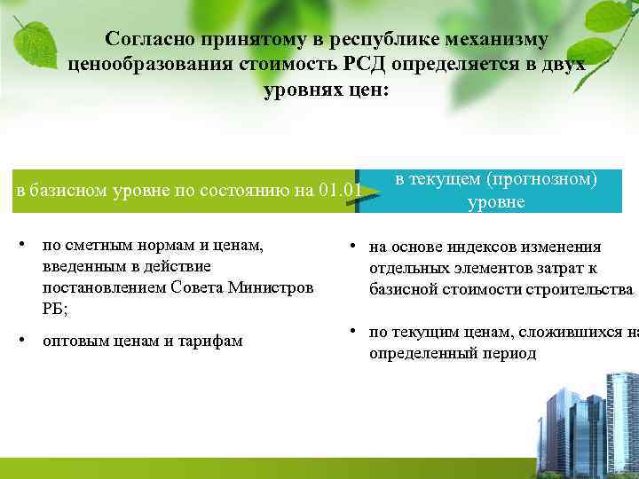 Согласно принятому в республике механизму ценообразования стоимость РСД определяется в двух уровнях цен: в