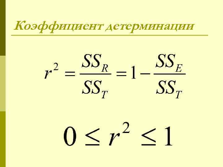 Коэффициент детерминации 