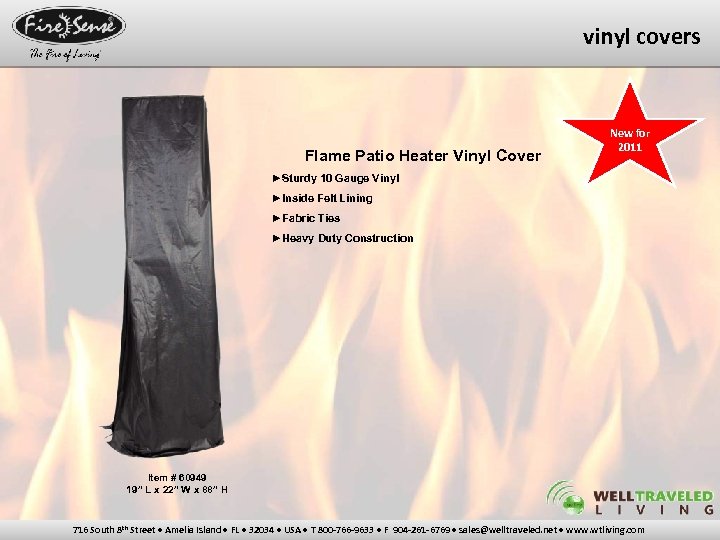 vinyl covers Flame Patio Heater Vinyl Cover New for 2011 ►Sturdy 10 Gauge Vinyl