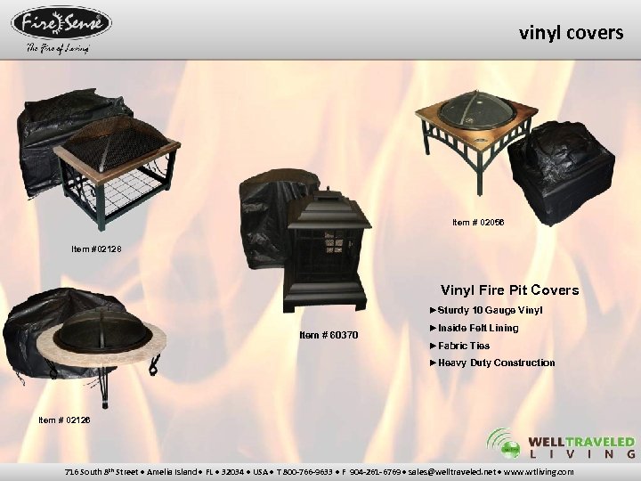 vinyl covers Item # 02056 Item #02128 Vinyl Fire Pit Covers ►Sturdy 10 Gauge