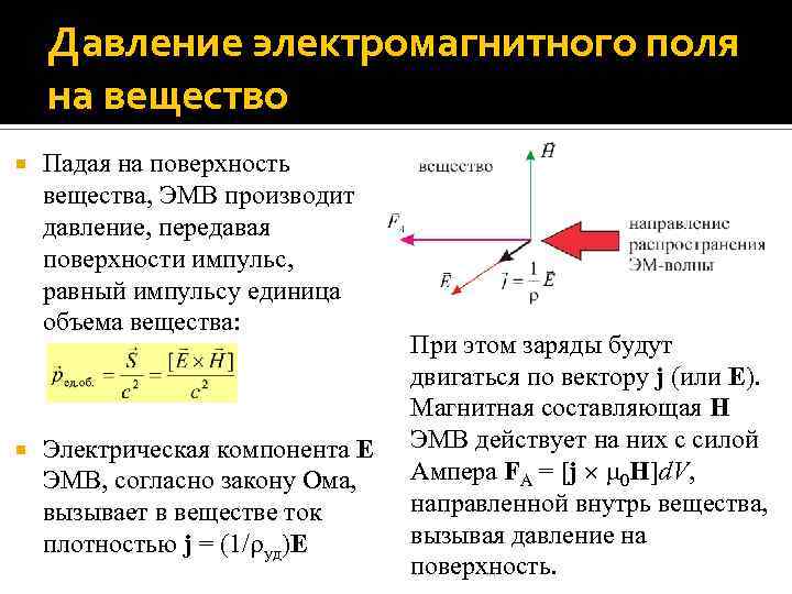 Энергия электромагнитного импульса. Магнитное давление магнитного поля формула. Давление электромагнитной волны формула. Давление электромагнитного поля. Давление и Импульс электромагнитных волн.