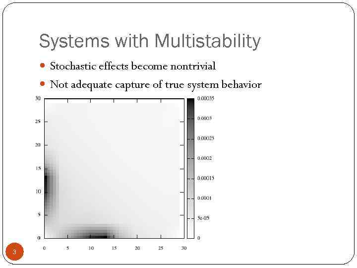 Systems with Multistability Stochastic effects become nontrivial Not adequate capture of true system behavior