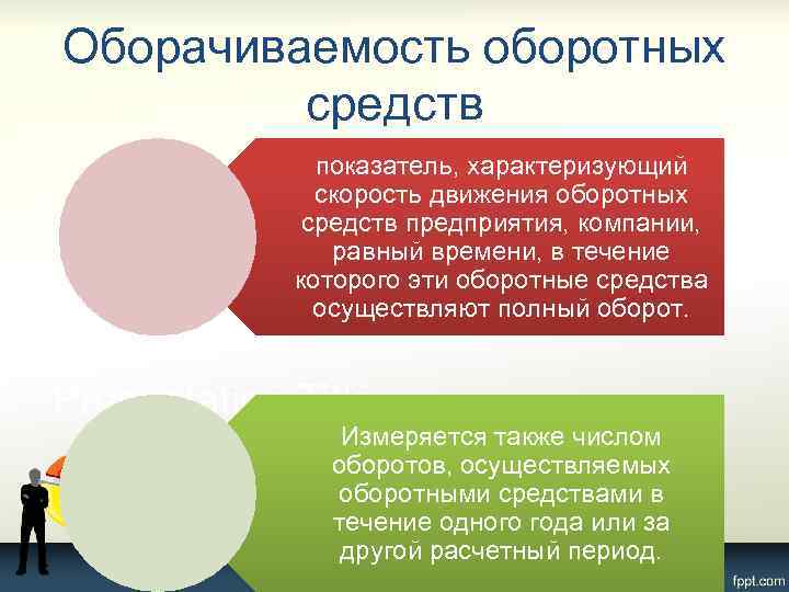 Оборачиваемость оборотных средств показатель, характеризующий скорость движения оборотных средств предприятия, компании, равный времени, в