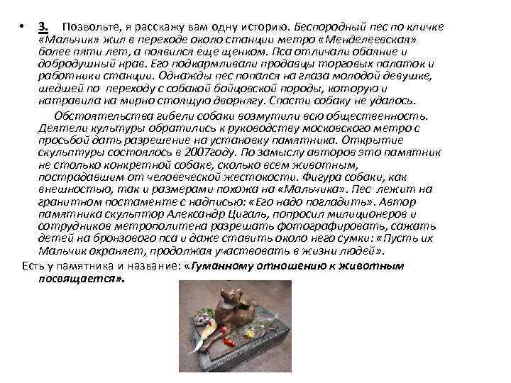 3. Позвольте, я расскажу вам одну историю. Беспородный пес по кличке «Мальчик» жил в