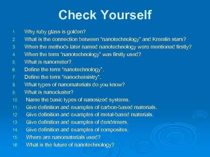 Check Yourself 1. 2. 3. 4. 5. 6. 7. 8. 9. 10. 11. 12.