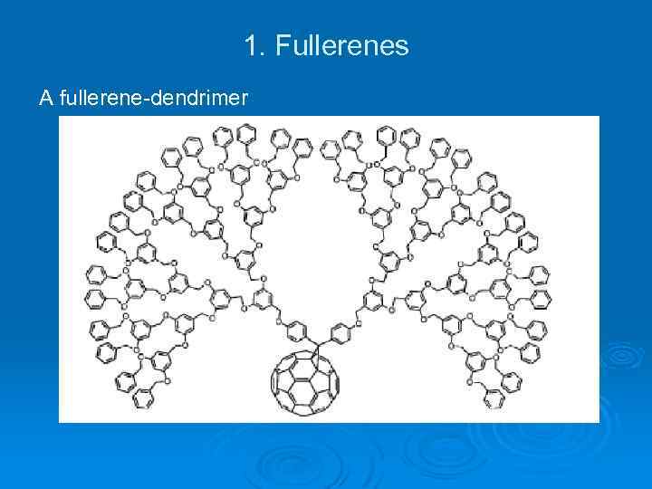 1. Fullerenes A fullerene-dendrimer 