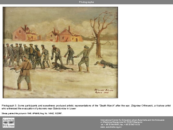 Photographs Photograph 3. Some participants and eyewitness produced artistic representations of the “Death March”