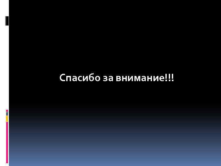 Спасибо за внимание!!! 