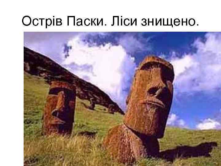 Острів Паски. Ліси знищено. 