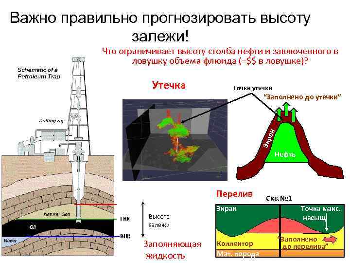 Важно правильно прогнозировать высоту залежи! Что ограничивает высоту столба нефти и заключенного в ловушку