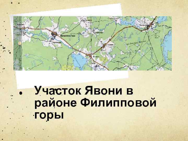 Участок Явони в районе Филипповой горы 