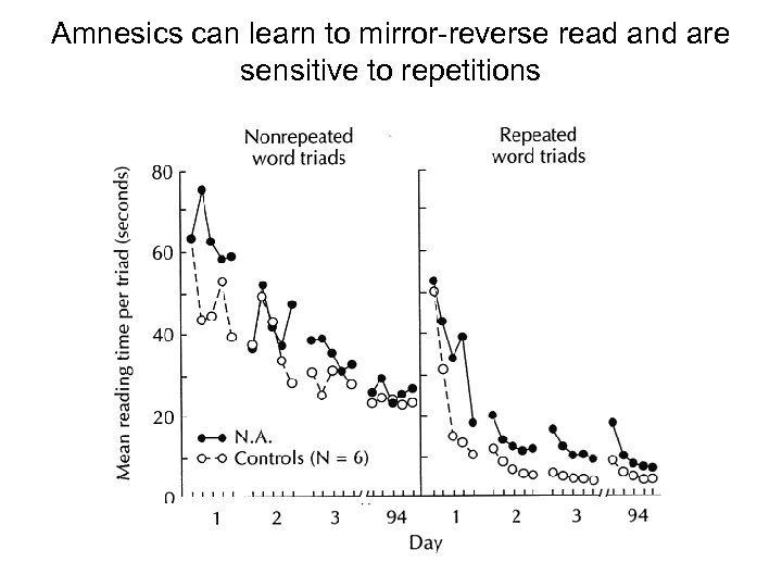 Amnesics can learn to mirror-reverse read and are sensitive to repetitions 