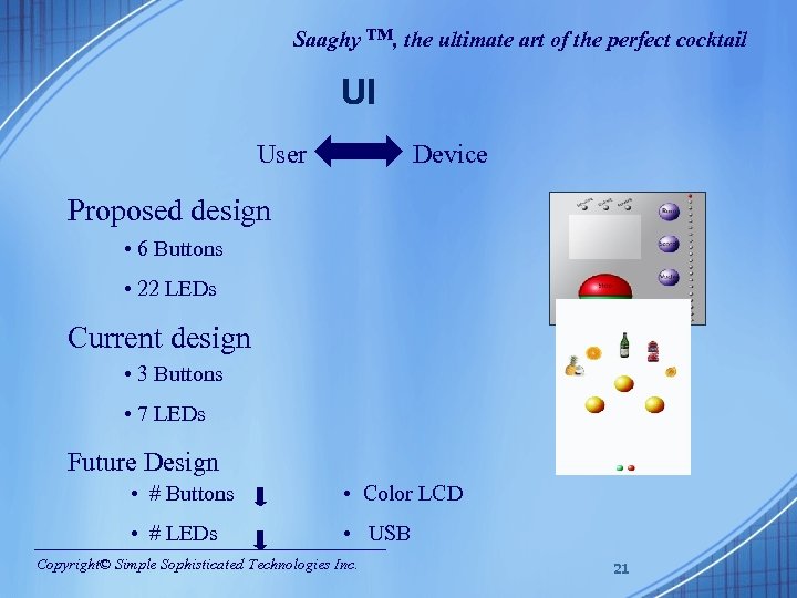 Saaghy ™, the ultimate art of the perfect cocktail UI User Device Proposed design